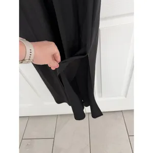 Madewell Wide V-Neck Satin Slip Midi Dress Black Romantic Minimalist Whimsigoth thumbnail 7