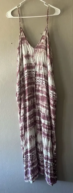 Lulus Yours Tule Mauve Tie-Dye Maxi Dress Size S/M thumbnail 1