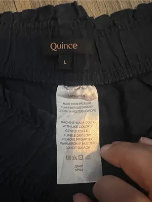 Quince Navy Women's Elastic Waist Shorts thumbnail 6