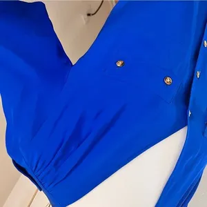 AMANDA UPRICHARD Courtney Cobalt Silk‎ Shirt Dress Size XS thumbnail 11