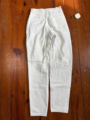 GAP Women's High-Rise White Straight Jeans 100% Cotton Size 6 Long 6L thumbnail 9