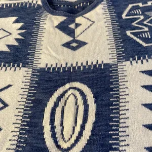 Euc Aztec blue and white crew neck sweater Size XL thumbnail 3