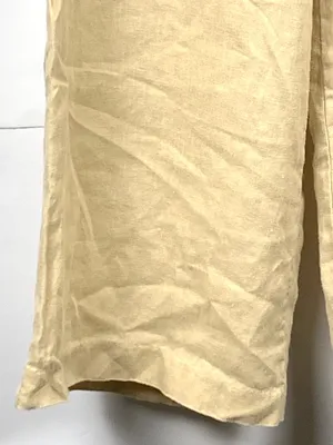 Magaschoni Pants Womens XS Beige 100% Linen Wide Leg Pull On Coastal thumbnail 6