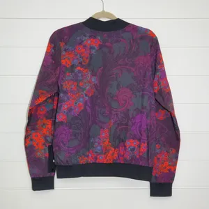Fabletics‎ Bomber Jacket Floral Full Zip Lightweight Purple, Women's. Size: L thumbnail 5