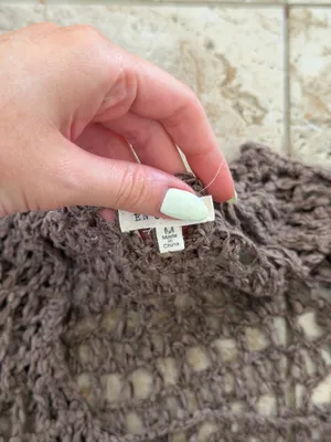 Brown Crochet Top Size M thumbnail 3