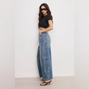 NEW Good American Extreme Barrel Jeans ~ SOLD OUT ~ Indigo ~ Size 14 / 32 thumbnail 2