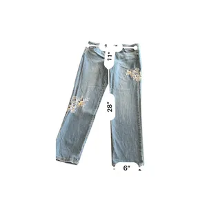 J. Jill Denim Straight Leg Embroidered Jeans size 12 thumbnail 14