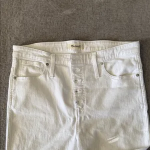 Madewell women’s white high skinny stretch denim Jeans‎ size 16/33 thumbnail 6
