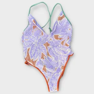 Maaji Lavander Wisteria Mae Reversible One-Piece Swimsuit Size Small thumbnail 5