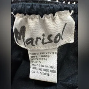 Vtg 90s Marisol Black Silk Ruffle Sequin Skirt Y2K Fairy Whimsygoth Coquette thumbnail 2