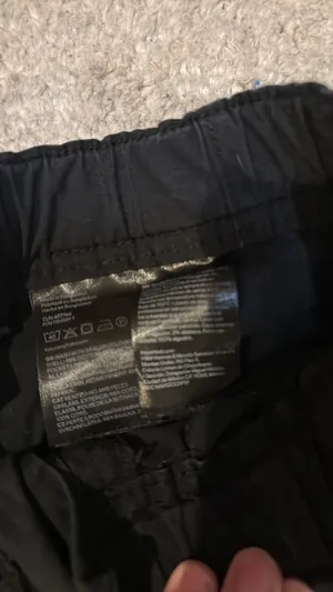 H&M Black Parachute Cargo Pants with Drawstring Hem thumbnail 3