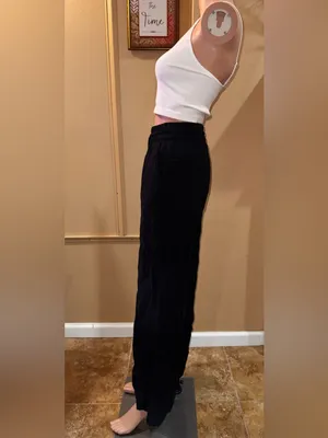 A New Day Flowy Pants XS Drawstring Waist Pull On Boho Casual thumbnail 2