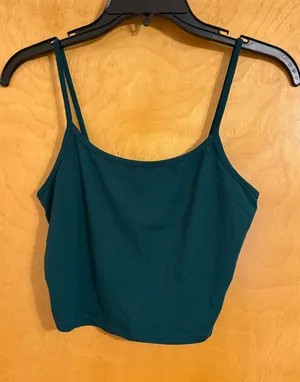 Shein Dark Green Fitted Crop Cami Top thumbnail 1