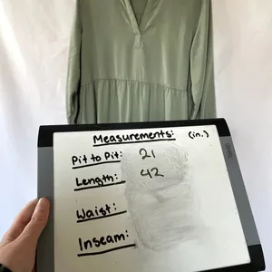 Free Assembly sage green tiered skirt prairie cottagecore dress size M‎ casual thumbnail 6