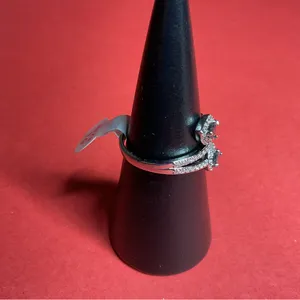 Bomb Party RBP6155 “Revealed in Style” Ice Crystal on Rhodium Size 10 Ring NWT thumbnail 2