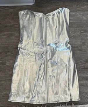 edikted silver mini dress thumbnail 1