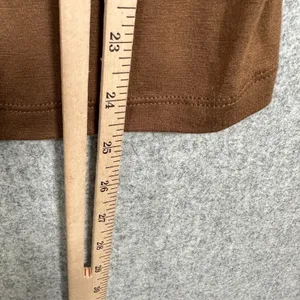 Tweeds Womens‎ Top Small T-Shirt Brown Stretch Short Sleeve NWT Ruched Basic Y2K thumbnail 9