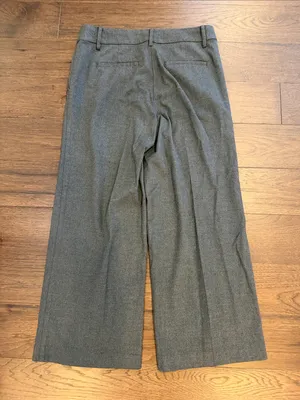 LOFT Gray Tailored Wide Leg Cropped Dress Pants Size 4 - C36-073 thumbnail 6