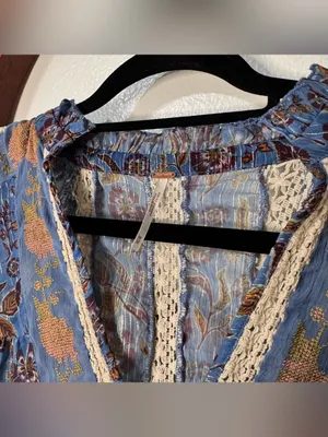 Free People Desert Dusk Tunic Blouse Top Flowy Boho thumbnail 4