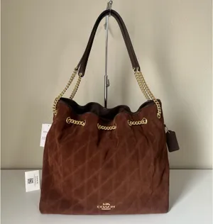 Coach Evelyn Large Shoulder Bag With Quilting thumbnail 1