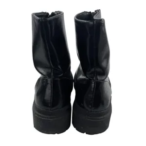 Abercrombie & Fitch Laana Women's Black Leather Round Toe Zipper Boots Size 10 thumbnail 3