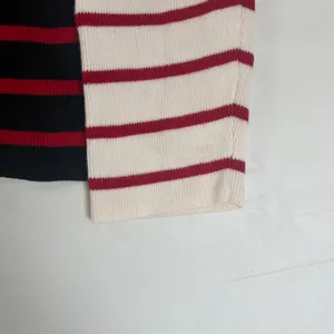 Cabi Oversized Pullover Sweater Picnic Red White Black Striped Pocket Size Small thumbnail 10