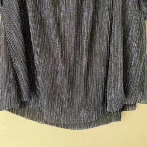 Lush sz M blue‎ metallic off shoulder boho blouse thumbnail 3