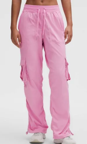 Lululemon Dance Studio Relaxed-Fit Mia-Rise Cargo Pant Pink Frosting Size XS thumbnail 1