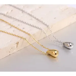 Teardrop Pendant Necklace,‎ Gold Plated Sterling Silver Jewelry, 16-18” thumbnail 4