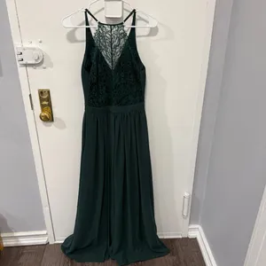 Lulus Green Lace A-Line Maxi Dress thumbnail 2