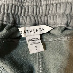 Athleta Triumph Hybrid Wide Leg Crop Pants Granite Blue Size Small Lounge Casual thumbnail 7