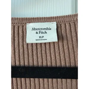 Abercrombie &‎ Fitch XLP Ribbed Sweater Dress Brown Long Sleeve Scoop Bodycon thumbnail 2