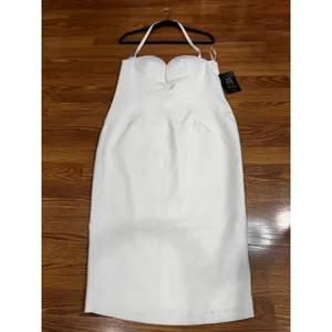 Retrofête Cheryl White Bridal Halter Bodycon Midi Dress NWT Women’s XL thumbnail 11