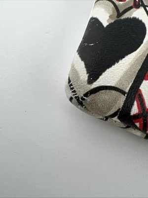 Brighton Wristlet Clutch Pouch Hearts 8.5x5 Black White Jeweled Boho Cottage thumbnail 13
