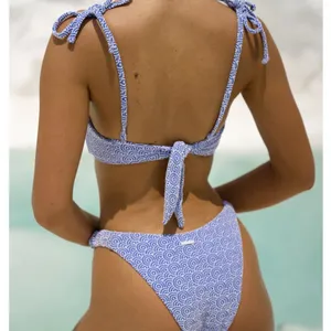 BERLOOK Blue Jacquard O-Ring Bikini Top and bottom 55 thumbnail 6