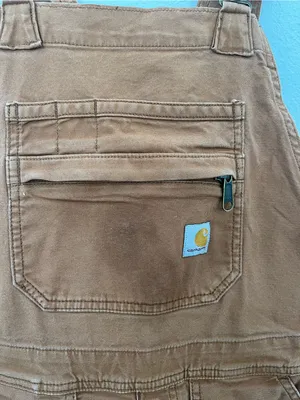 Carhartt Relaxed Fit Canvas Shortall Overalls Utility Pockets‎ Womens M thumbnail 2