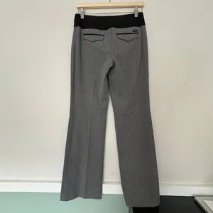 Y2K Express Flare trousers low rise gray color block size 0 thumbnail 3