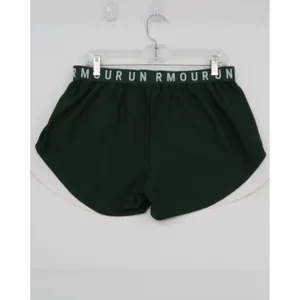Under Armour Play Up 3.0‎ Shorts Womens Large Green White Athletic Running Gym thumbnail 4