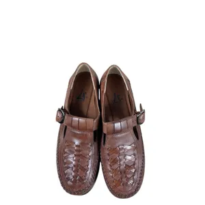 LifeStride Studio Brown Leather Loafer Shoes Women’s 8.5W Woven Slip On Buckle thumbnail 2