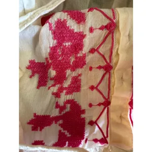 Vintage Hand-Embroidered‎ Cotton Peasant Top Boho Folk Art Sleeveless Blouse thumbnail 4