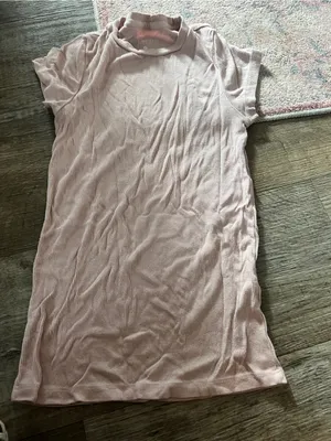 SET ACTIVE Women's Short Sleeve Ribbed Tee in pale pink thumbnail 8