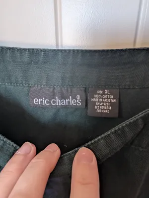 Vintage Eric Charles Overall Dress XLarge Green thumbnail 3