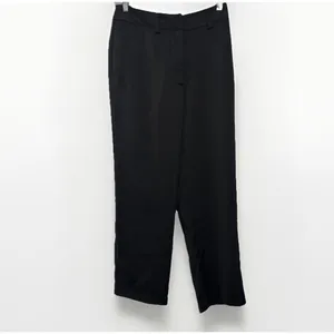 Quince Quick Stretch Crepe Paperbag Pants Women's Size 6 Black High Waisted thumbnail 2