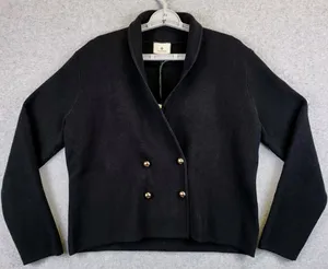 Tuckernuck Cassandra blazer sweater size M black new with tags knit cardigan thumbnail 3