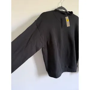 $108 New JCrew Heritage Terry Mockneck Sweatshirt Black Small thumbnail 5