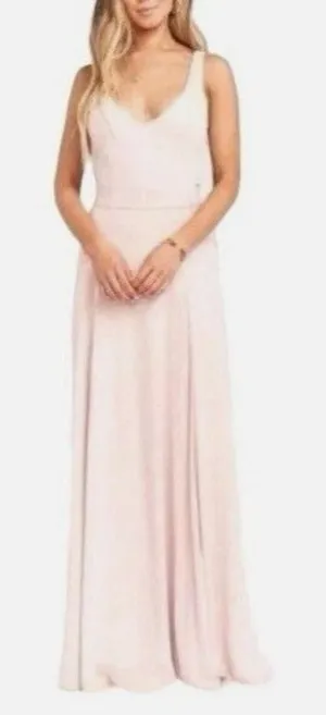 Show Me Your Mumu Jenn Maxi Dress – Neutral Mauve Chiffon Blush– Size XL – NWT thumbnail 1