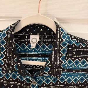 Anthropologie Akemi + Kin Ira Black Printed Motif Sleeveless Tunic Medium thumbnail 5