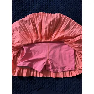 Lululemon pleat to street skirt II grapefruit Coral Pink Skort Tennis Size 8 thumbnail 3