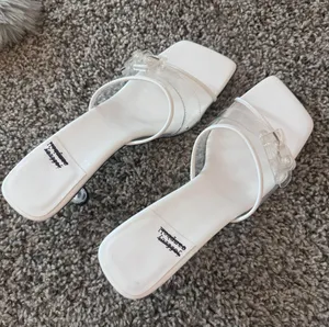 Jeffrey Campbell White Mini Block Heels thumbnail 1
