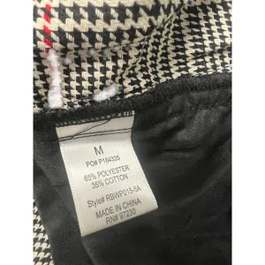 AF StudioNew York Womens Plaid Ankle Pants Black White Red RBWP015-5A Size M NWT thumbnail 5